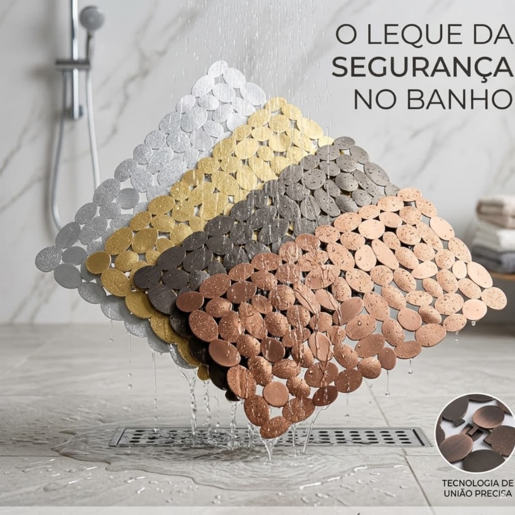 Tapete De Box Banheiro Shower Mat Com Ventosa Grande