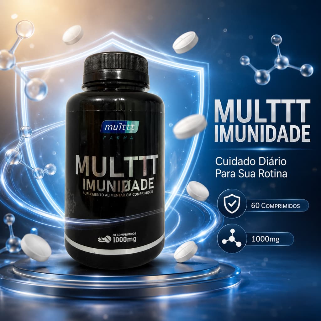Suplemento para Imunidade 1000mg 60 Comprimidos Suporte Imunológico Vitamina C Zinco Defesa Diária