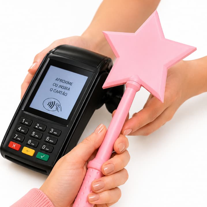 1 Varinha Mágica Porta Cartão NFC Aproximação Compatível Cartão Contactless 3D