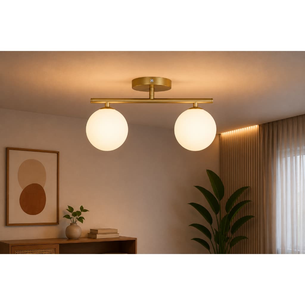 Luminaria de Teto Plafon ou Arandela Jabuticaba Globo 12 Cm Moon Vidro