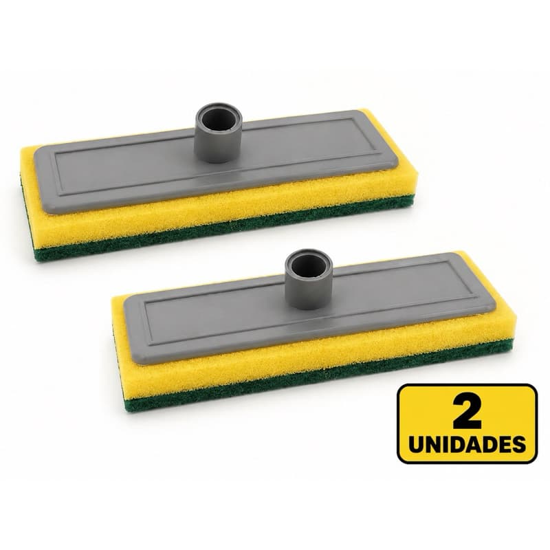 Kit 2 Esfregão Limpeza Pesada Multiuso Para Lava Piso Rejunte Azulejo