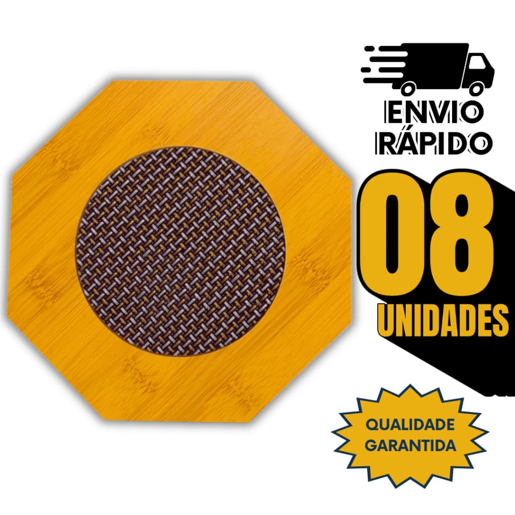 Conjunto Descanso De Panela Em Bambu Alta Qualidade 14,5Cm Cozinha Buffet Restaurante Utensílios