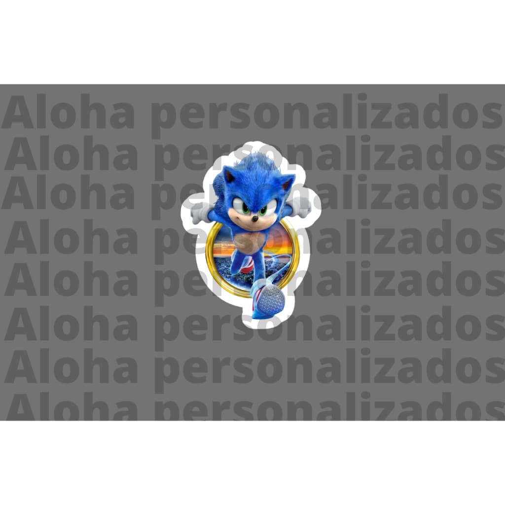 40 adesivos tiana e sonic 6 cm de altura