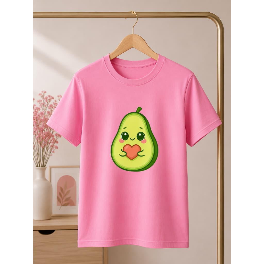 Camiseta Divertida Estampa Abacate Coração Unissex Varias Cores