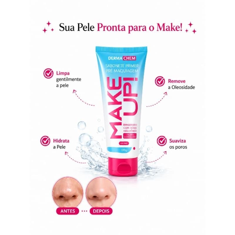 Sabonete Facial Dermachem – Limpeza de Pele e Preparação para Maquiagem