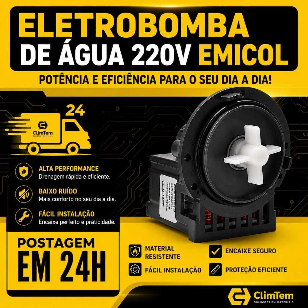 Bomba De Água Eletrobomba Lavadora Secadora 220v Emicol