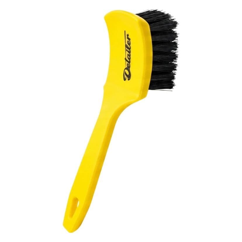 Escova Detailer  Para Lavagem De Pneus Amarela De Cerdas Rígidas E23
