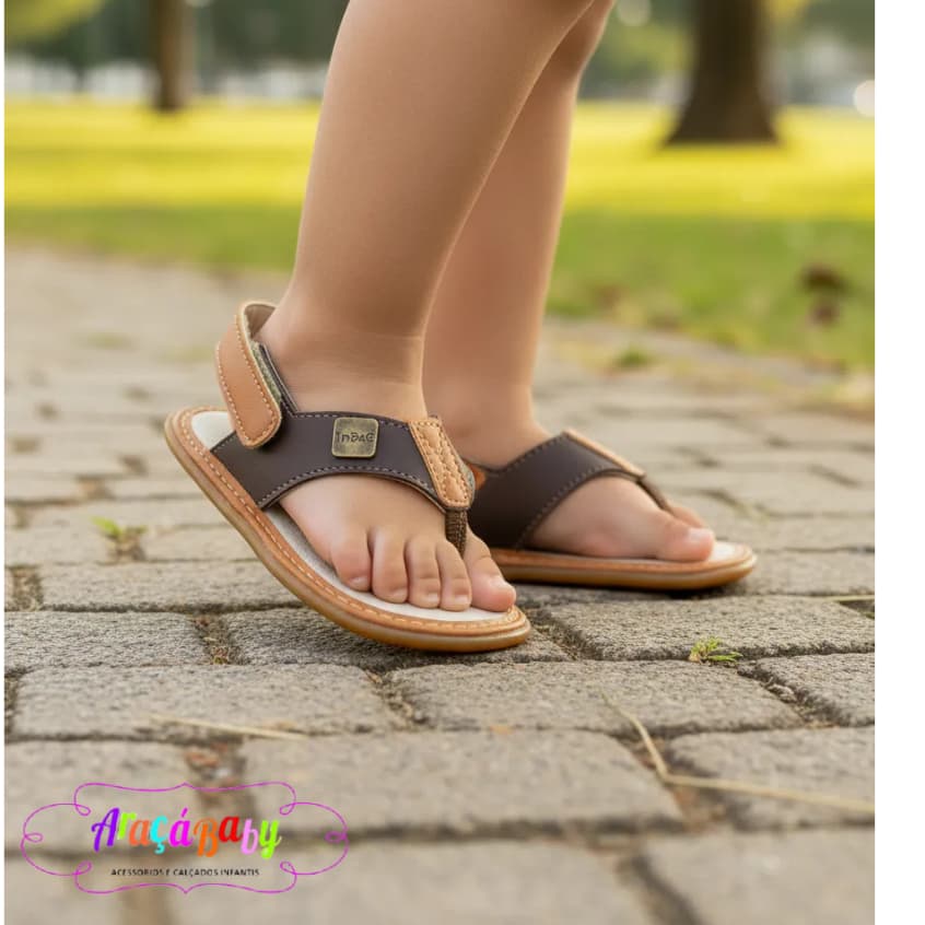 Sandália Bebê Masculina Estilo Papete em Couro Sintético – Conforto e Estilo para os Pequenos