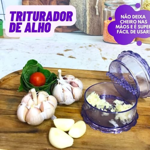 🧄✨ TRITURADOR DE ALHO MANUAL – PRATICIDADE NA SUA COZINHA! ✨🧄