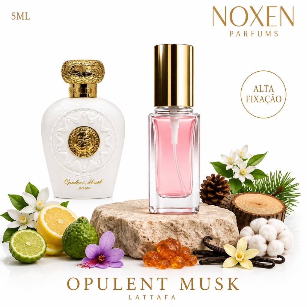 Perfume 5ml Premium Vidro Spray Opulent Musk Clean Elegante Importado