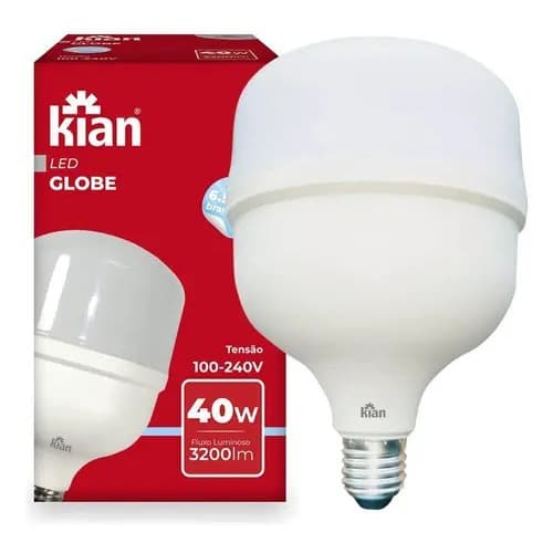 Lâmpada Bulbo Led 40w Branca Fria 6500k E27 Kian