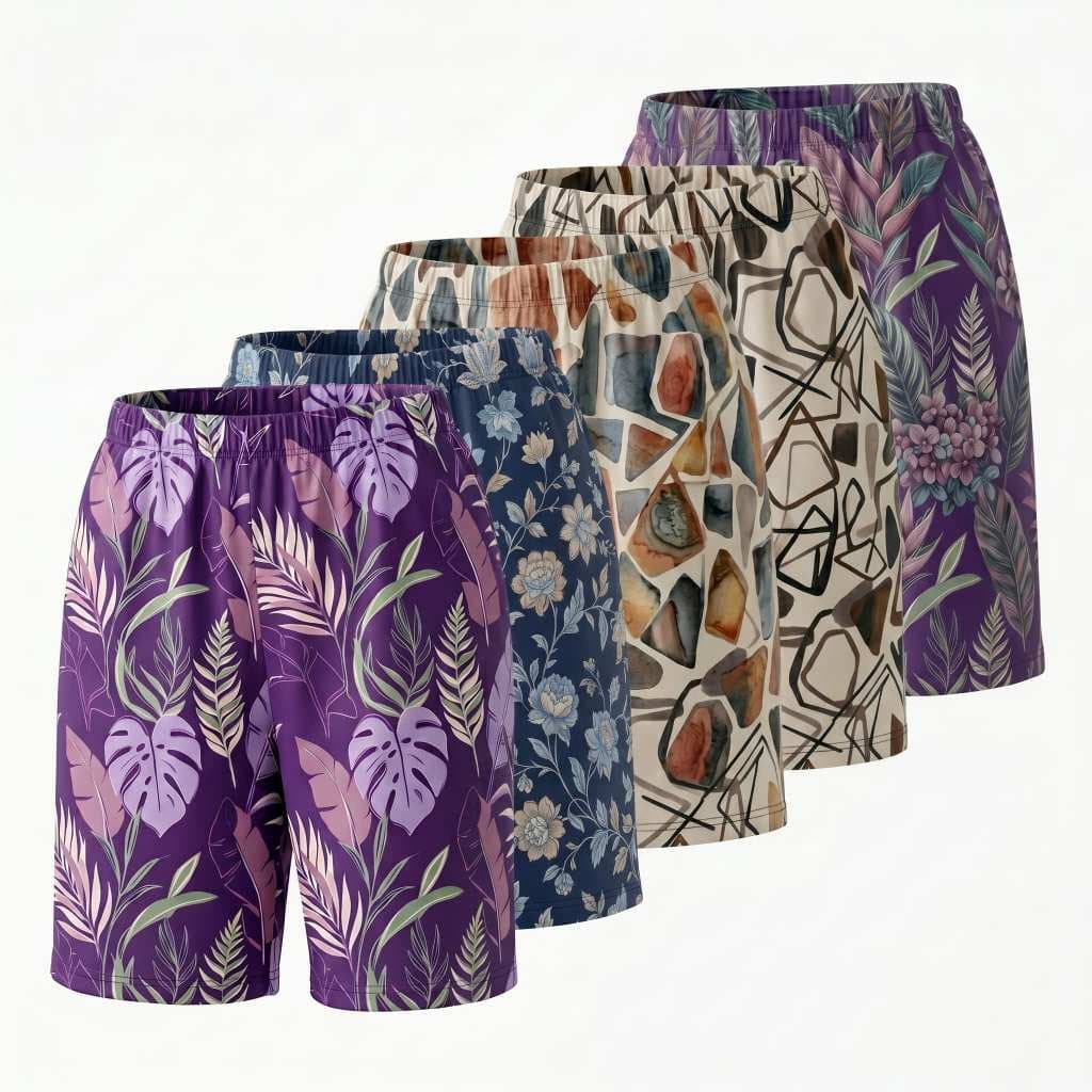KIT com 5 Bermudas de Senhora Microfibra Confortável Fresquinho