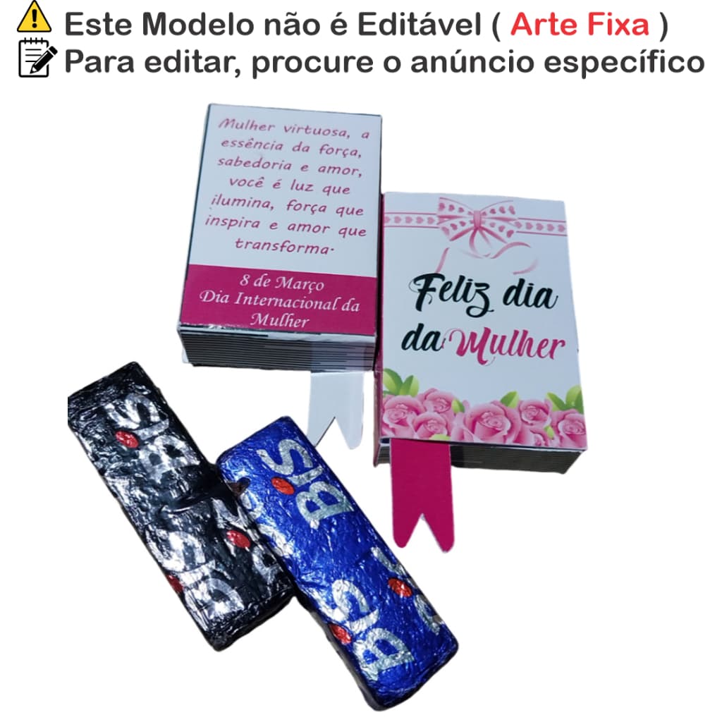Lembrancinha Dia das Mulheres Mini Livro Luxo Porta Bis em Papel Fotográfico 180g com Laço Rosa Lr01