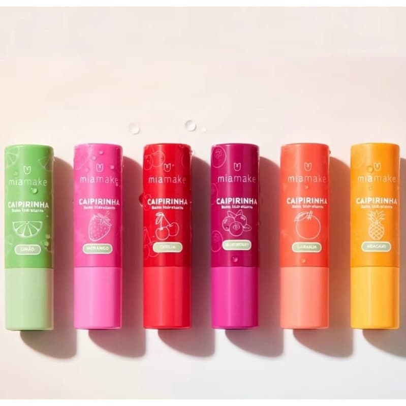 Kit Balm Labial Caipirinha Mia Make Hidratante 6 Sabores