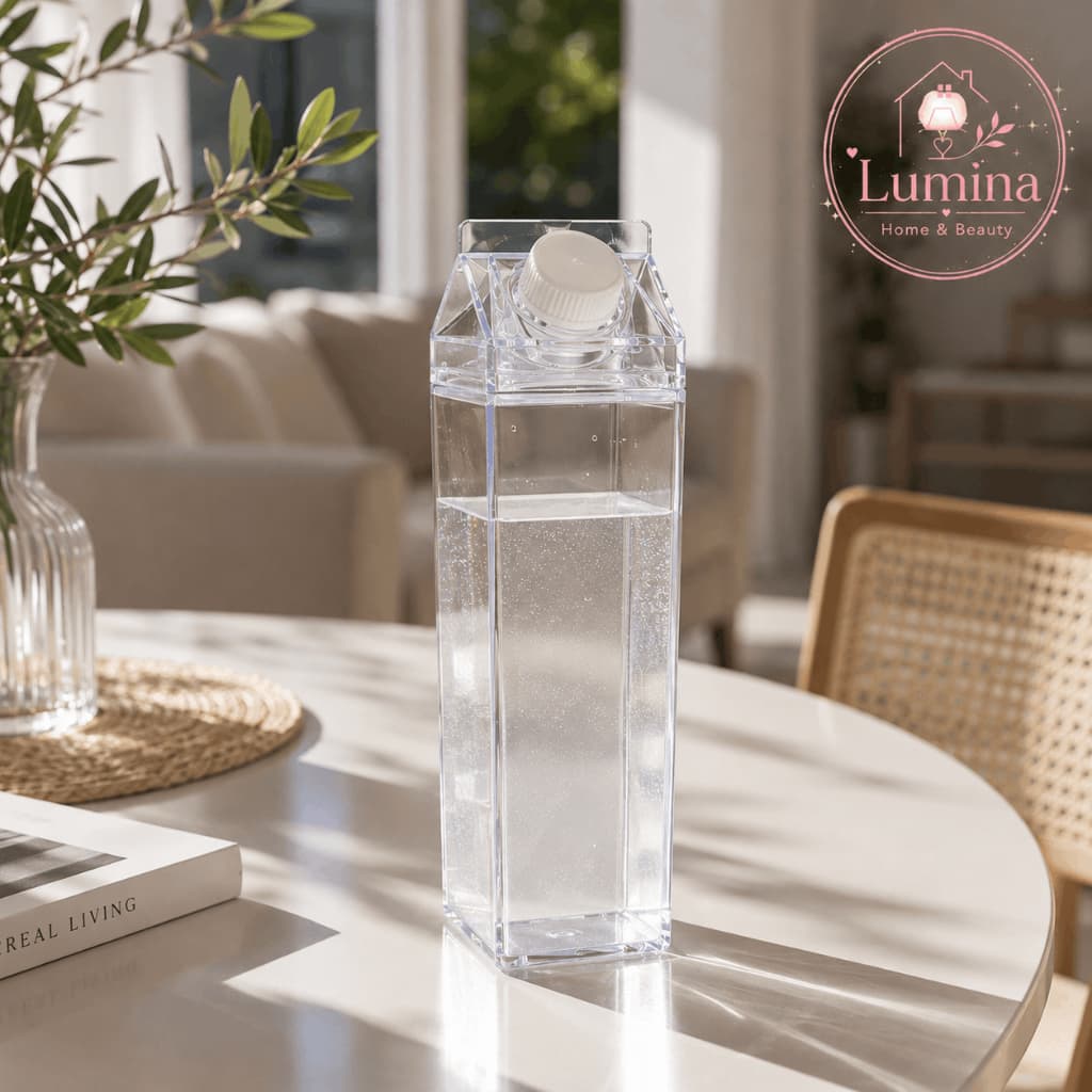 Garrafa Transparente Acrilico Resistente 500ml Tampa Hermetica - Multiuso