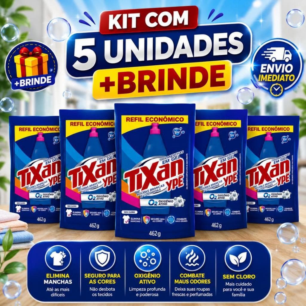 Tixan Ypê Tira Manchas Em Gel O2 Ativo 462g
