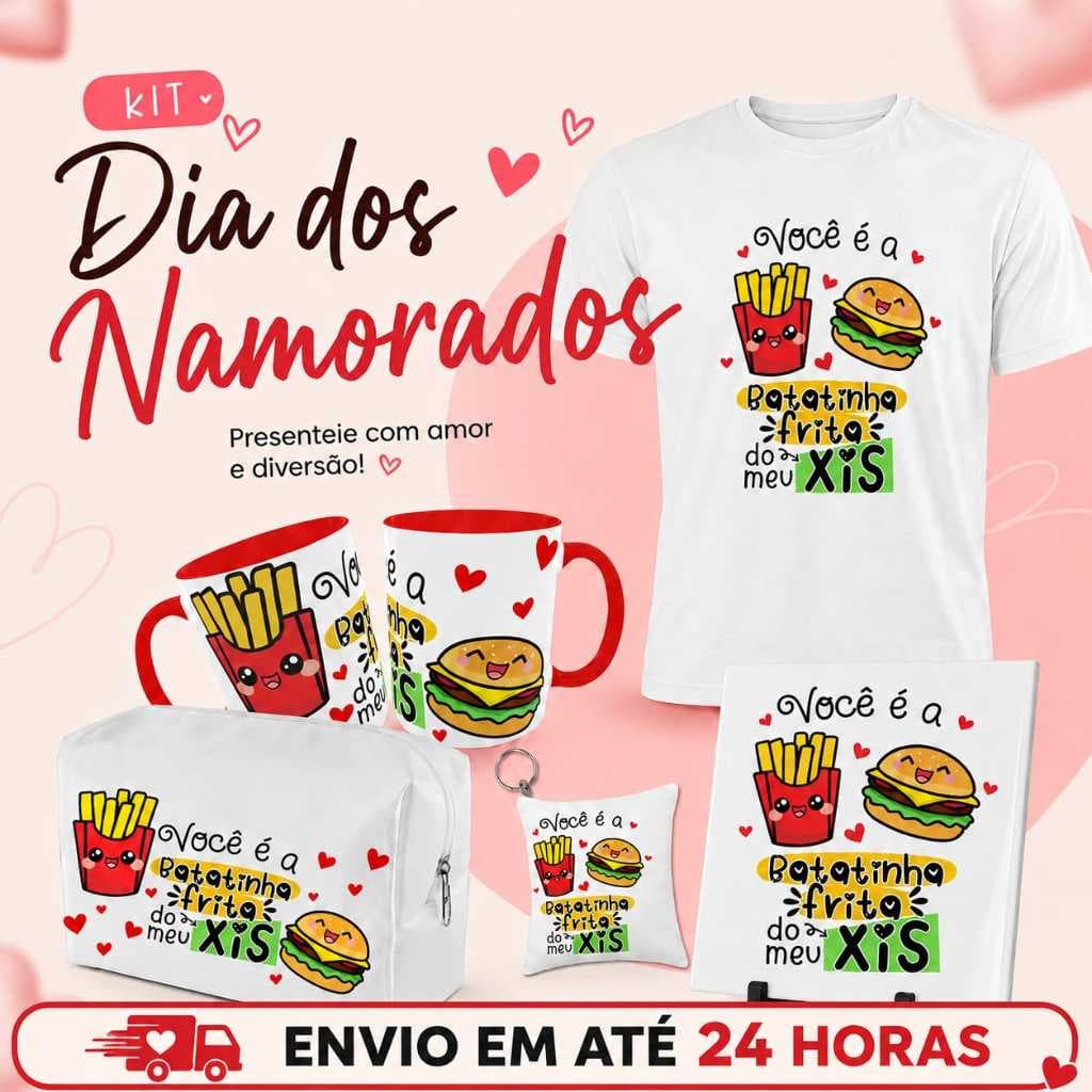 Kit Presente Dia dos Namorados para Casal Personalizado com Foto, Nome ou Frase | Envio rápido em 24h