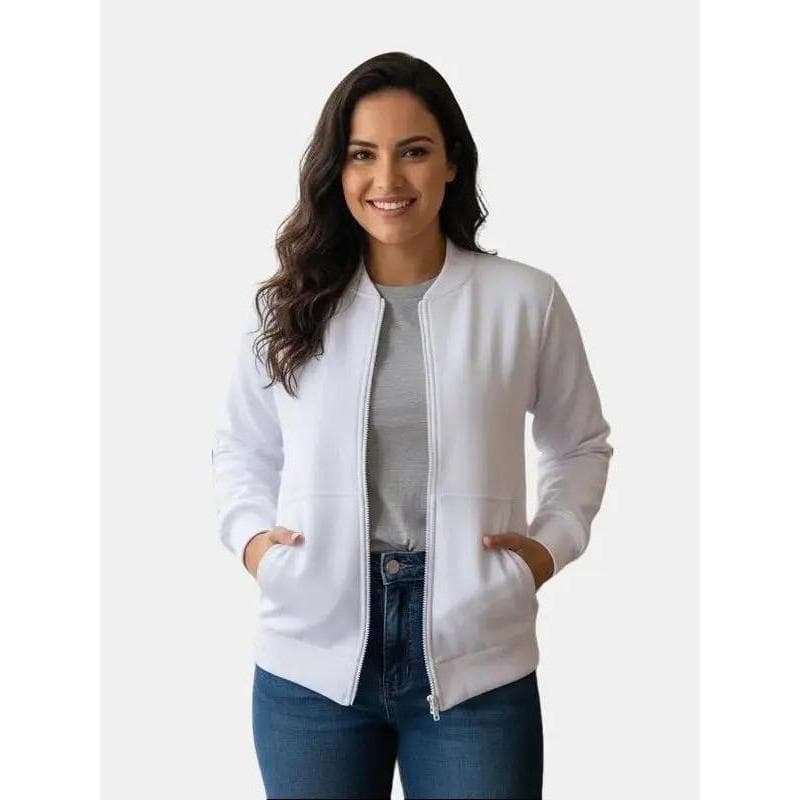 Moletom de Zíper Casual Feminino Blusa De Frio Quentinha Aberto Oversized Masculina Lisa Com Gola