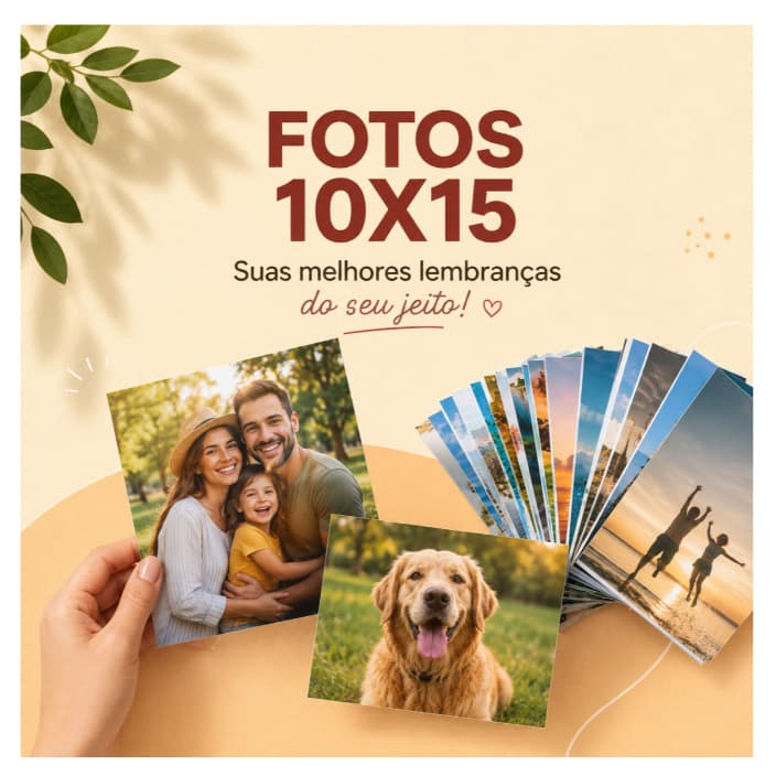 Kit Fotos 10x15 Revelação Profissional | Alta Qualidade HD | Papel Fotográfico Premium