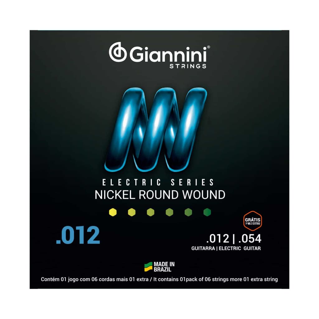 Encordoamento Guitarra Giannini Heavy 012 Com Corda Extra