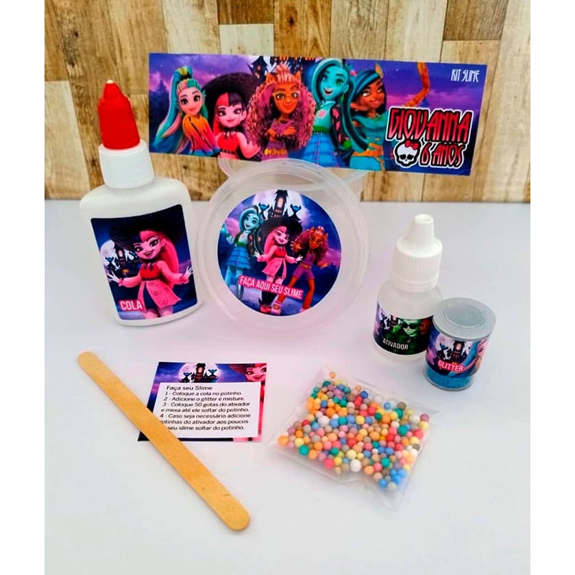Kit Slime | Faça você mesmo | Lembrancinha Personalizada | Tema da sua festa |