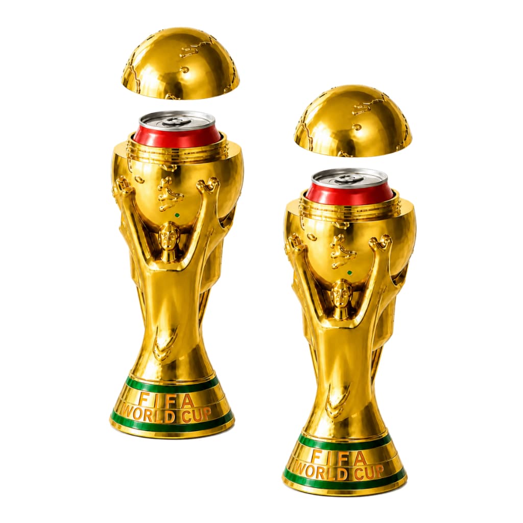 Kit 2 Porta Bebida Troféu Copa Luxo Decoração Geek e Futebol