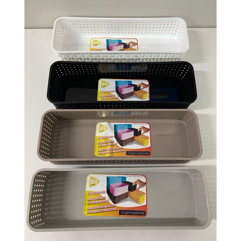Organizador Modular Multiuso em plástico resistente 30x10x6 cm