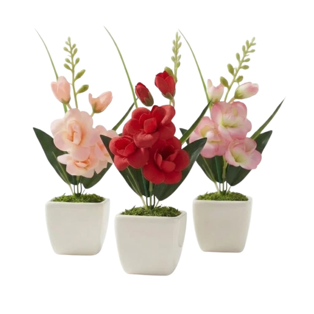 Arranjo De Flores Orquídeas Artificiais Decorativas Kit Atacado