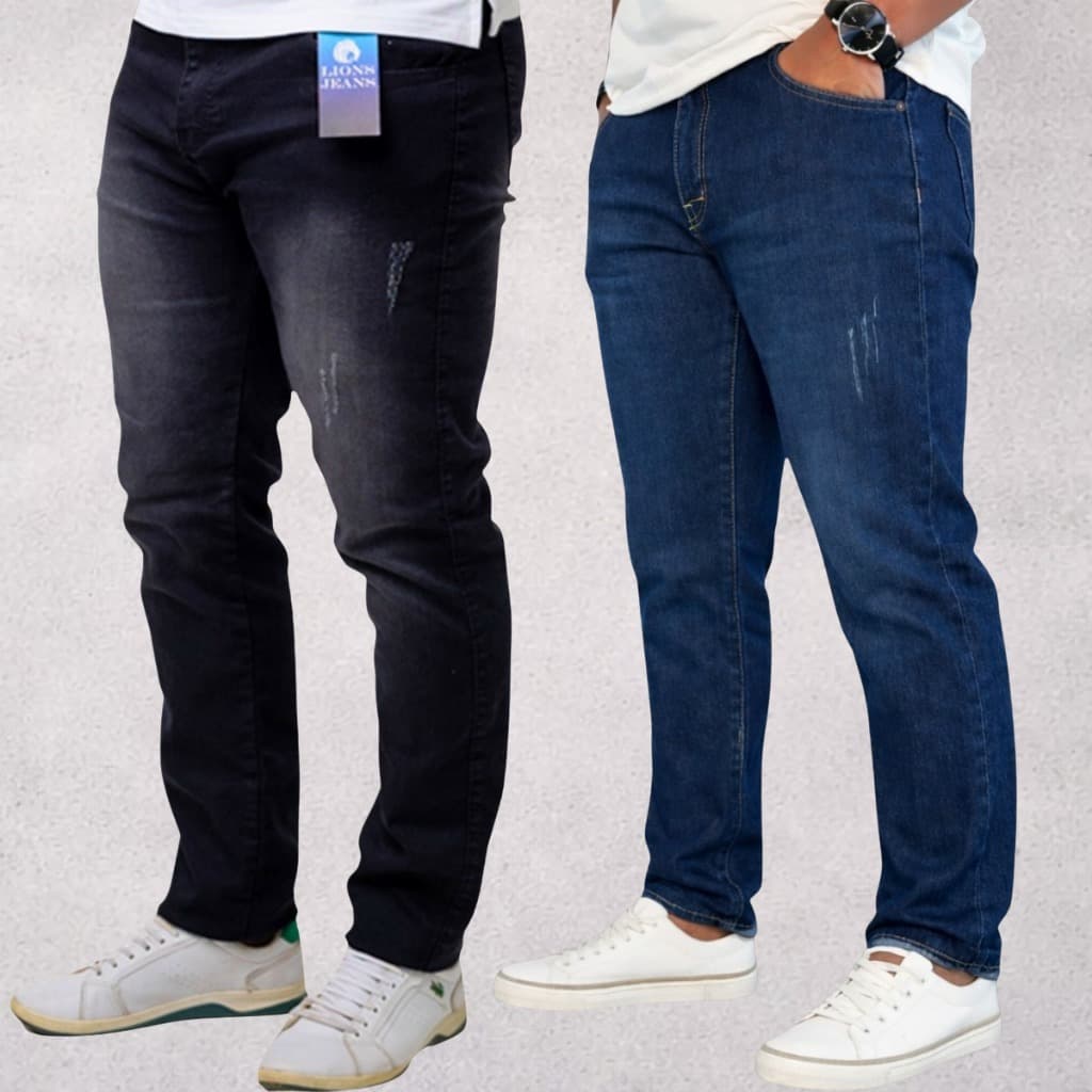 Kit 2 Calças Jeans Masculina Com Elastano Lycra Premium Confortável | Envio Imediato - Presente Pai
