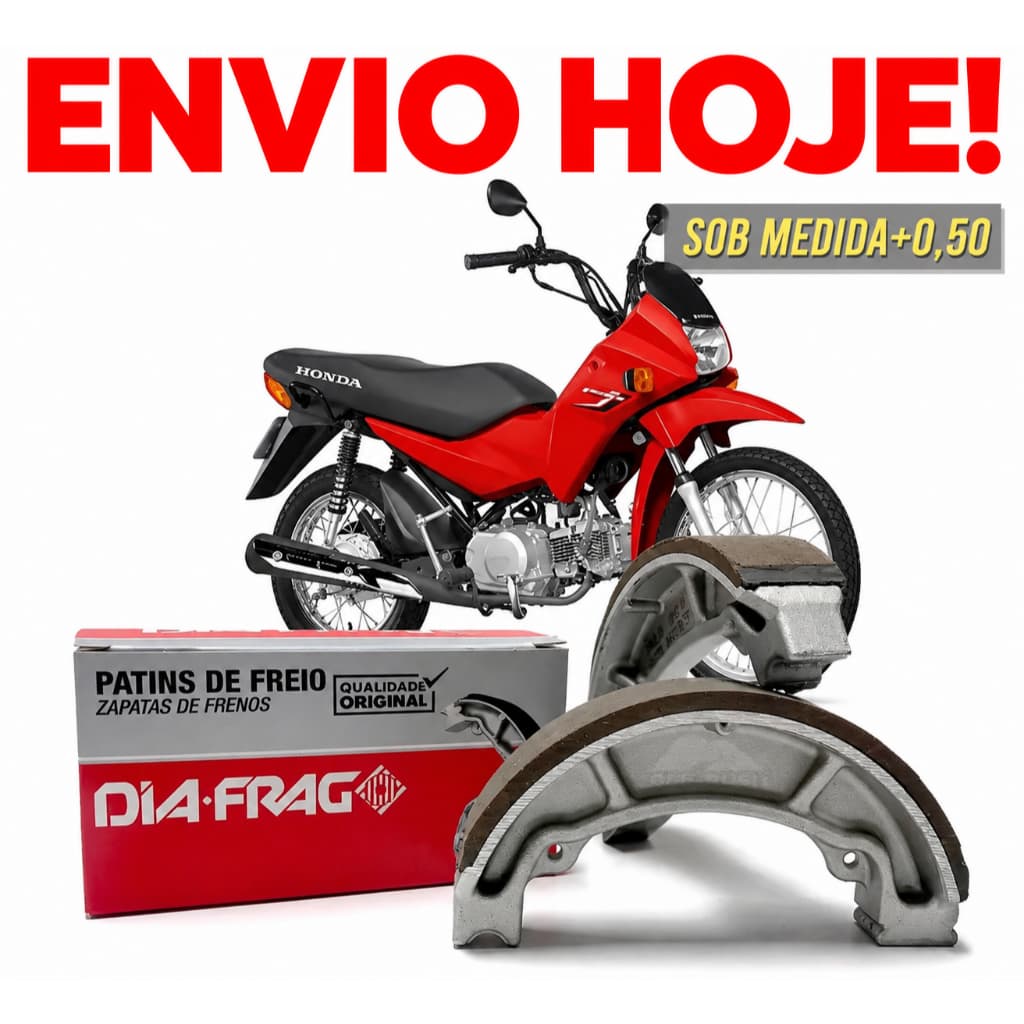 Par Patim De Freio Traseiro Biz Pop Bros Sob Medida 0,50mm Diafrag ENVIO HOJE