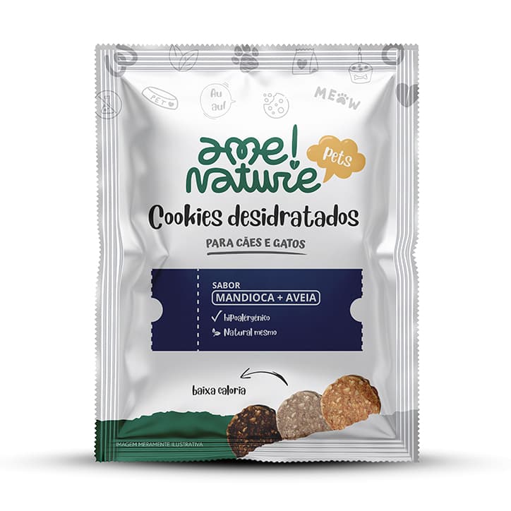 Mini Petisco 100% Natural Para Cães e Gatos de MANDIOCA HIPOALERGÊNICO 20g Desidratado