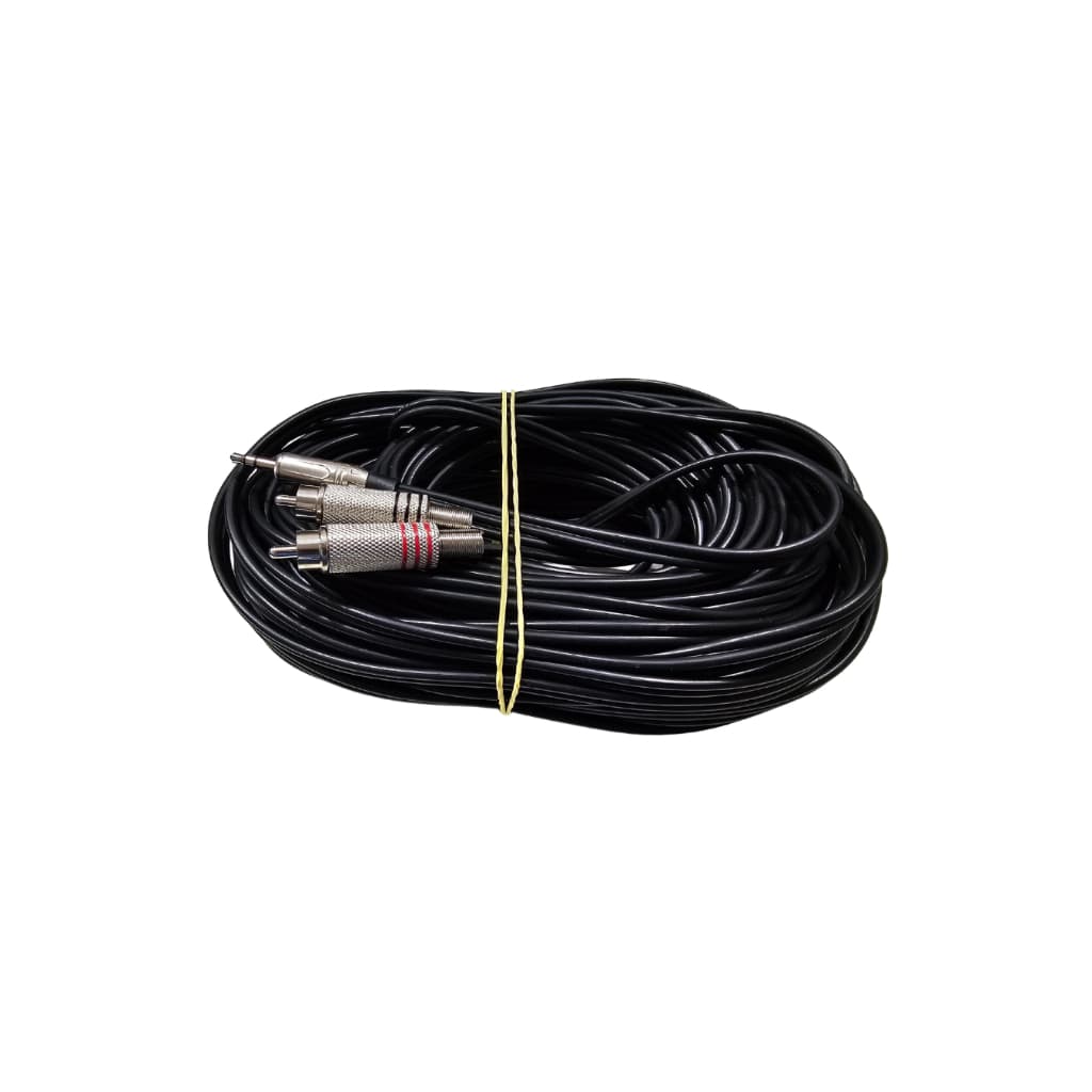 BSV33045 Cabo P2 Para 2 Rca Metal 6mm Som Áudio  Brucceshop Preto