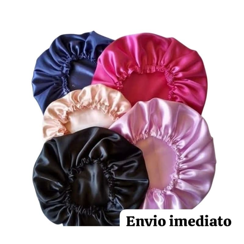 ✨ Kit 3 ou 12 Toucas de Cetim Simples Feminina Proteção Capilar Anti Frizz Cabelo Cacheado Liso Shopee Oferta ✨