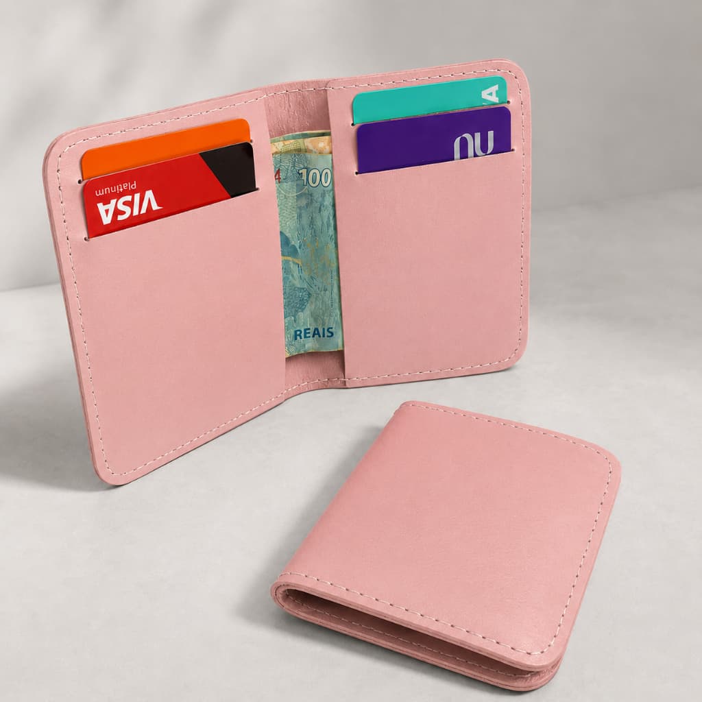KIT 10 Porta Cartões Dinheiro Slim Carteira Fina Compacta