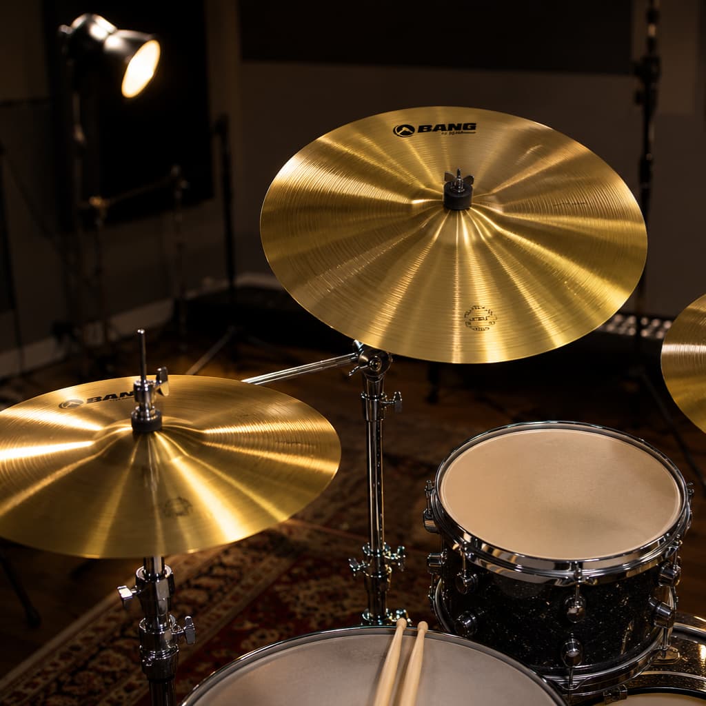Kit De Pratos de Bateria Waldman Bang BNG-141620 Completo Latão Custo Igreja Rock Gospel Jazz