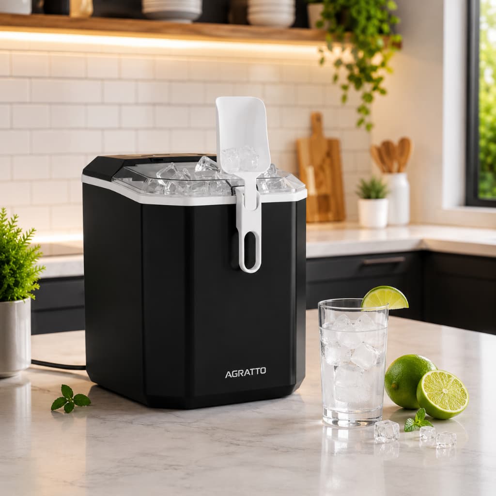 Máquina de Gelo Agratto MG-02 Automática 12kg 220V Preto Refrigeração Utensílios
