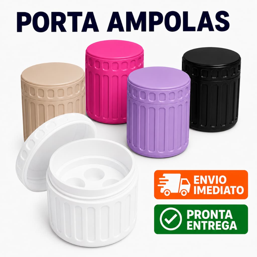Porta Ampolas 3ml 4 Unidades Estojo Organizador Rígido para TG e Tizer Viagem Vacina Resistente