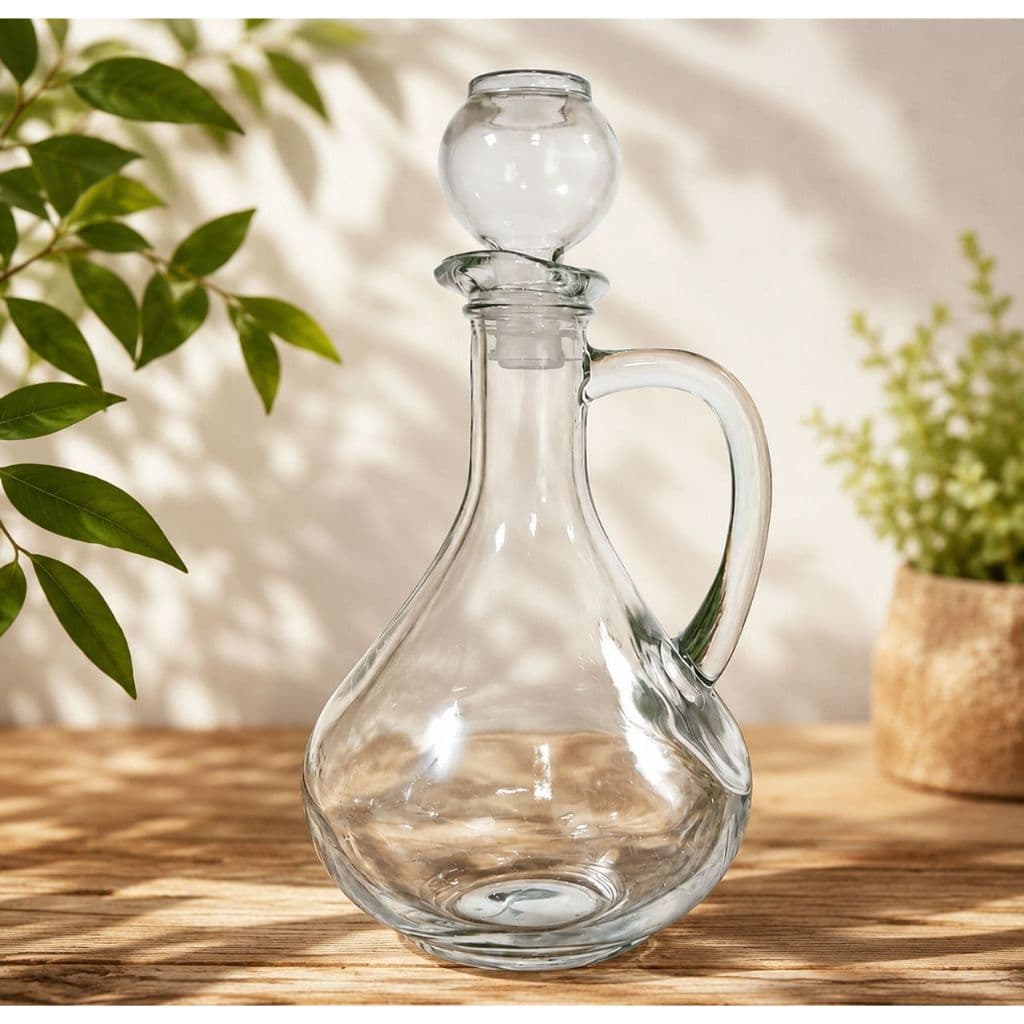 Porta Azeite de Vidro Premium 390ml | Galheteiro Sofisticado Gourmet para Mesa Posta e Cozinha Fina
