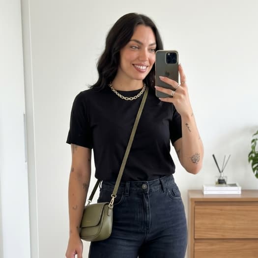 Blusa Gola O feminina T-shirt tradicional elegante blusa 100%algodão estilosa camiseta básica lisa