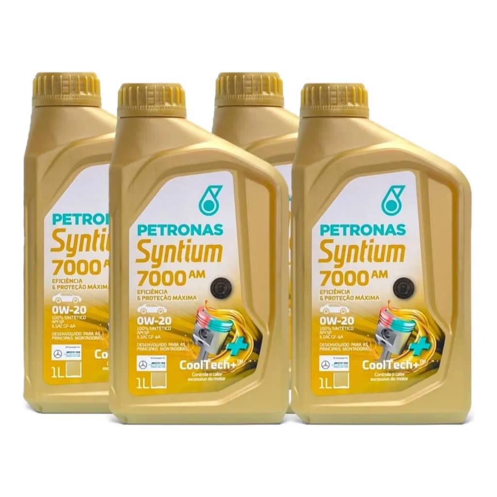 Kit 4 Óleo 0w20 Sintético Petronas Syntium 7000am