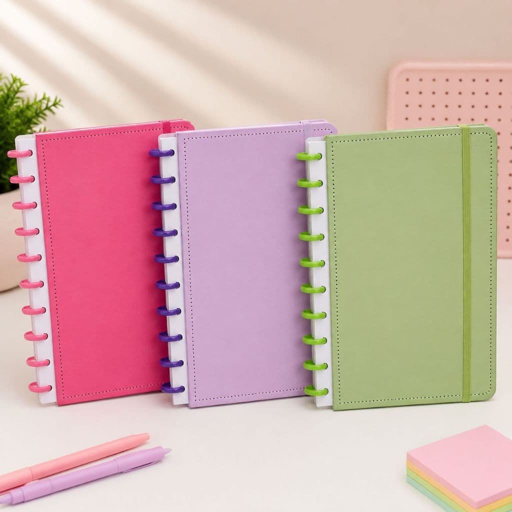 Caderno Tipo Inteligente Capa Dura Com Elástico A5 80 Folhas Escolar Planner