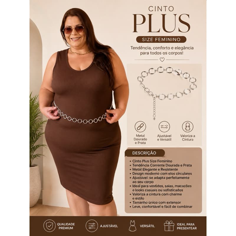 Cintos de corrente argola feminino cintura de oco simples e versátil da moda tendência