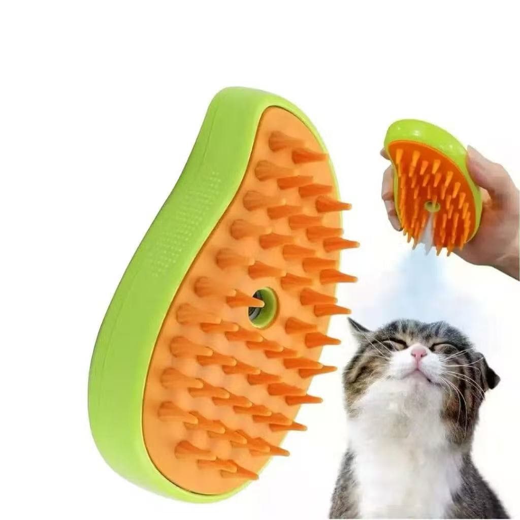 Escova A Vapor Para Gatos Cães 3 Em 1 Escovas Elétricas De Pêlos Pentes De Massagem Animais Estimação Remoção