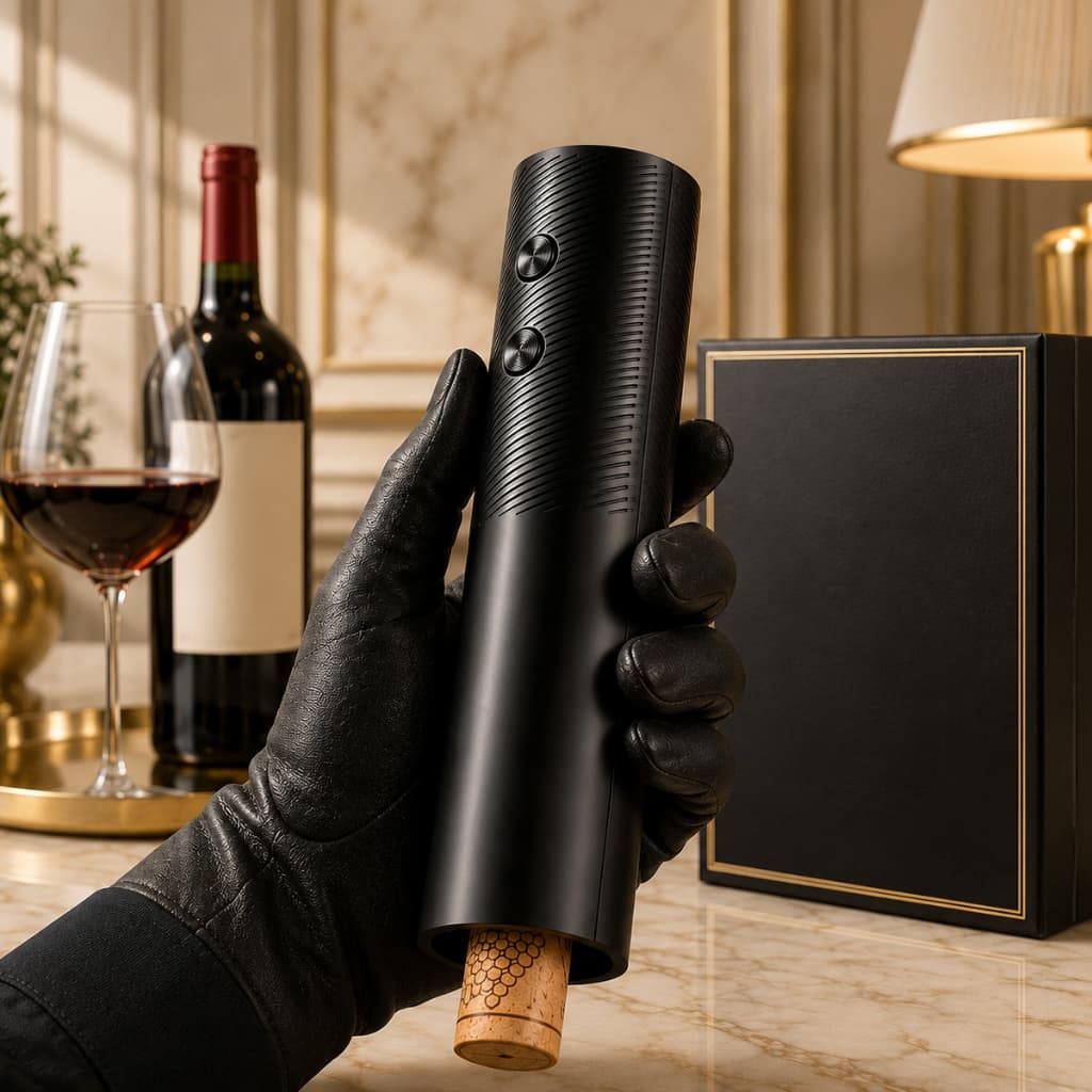 Abridor de Vinho Saca Rolha Elétrico Automático Recarregavel