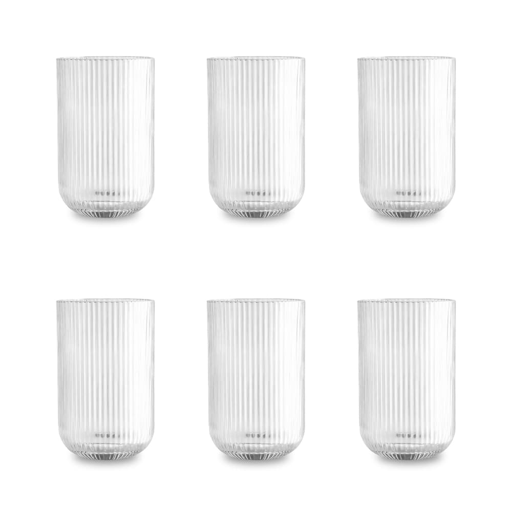 Jogo 6 Copos Versalhes 460ml Vidro Transparente | Copo Elegante para Água, Suco e Drinks | Copos Modernos e Resistentes