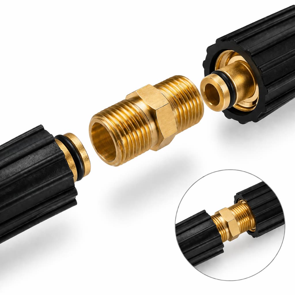 Adaptador Conector Emenda Mangueira Lavadora M22 14mm Macho