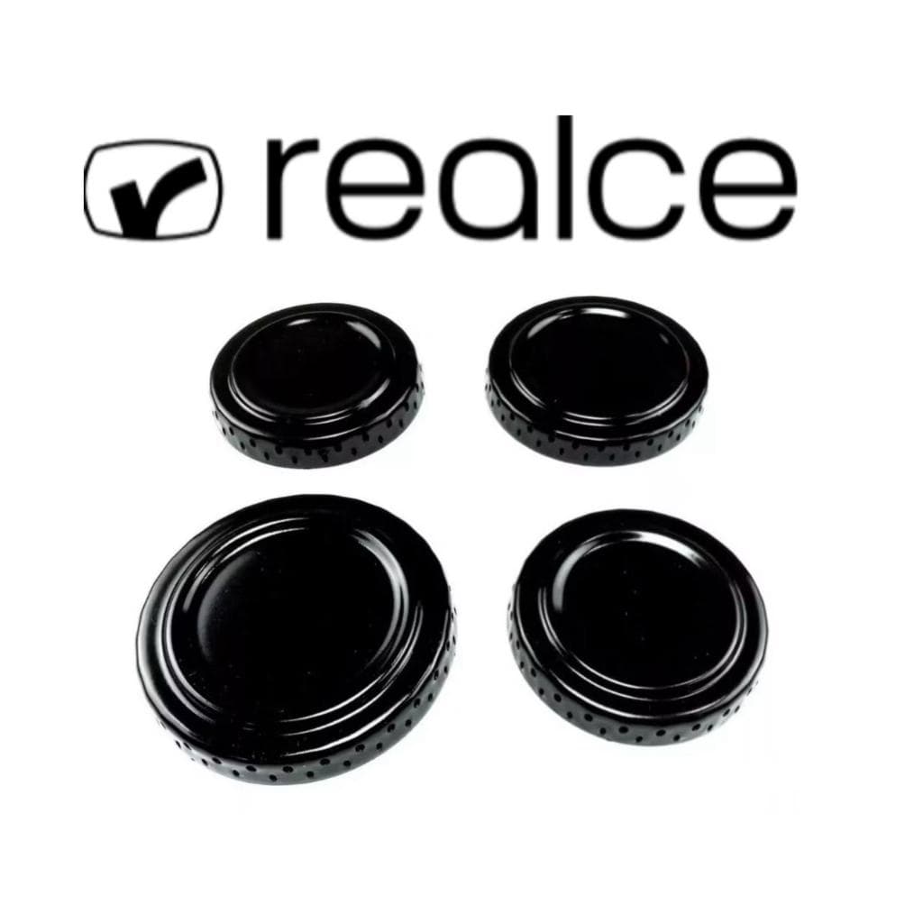 Kit Espalhador Fogão Realce 4 Bocas Completo Tampa Compatível 3 Pequenos + 1 Grande