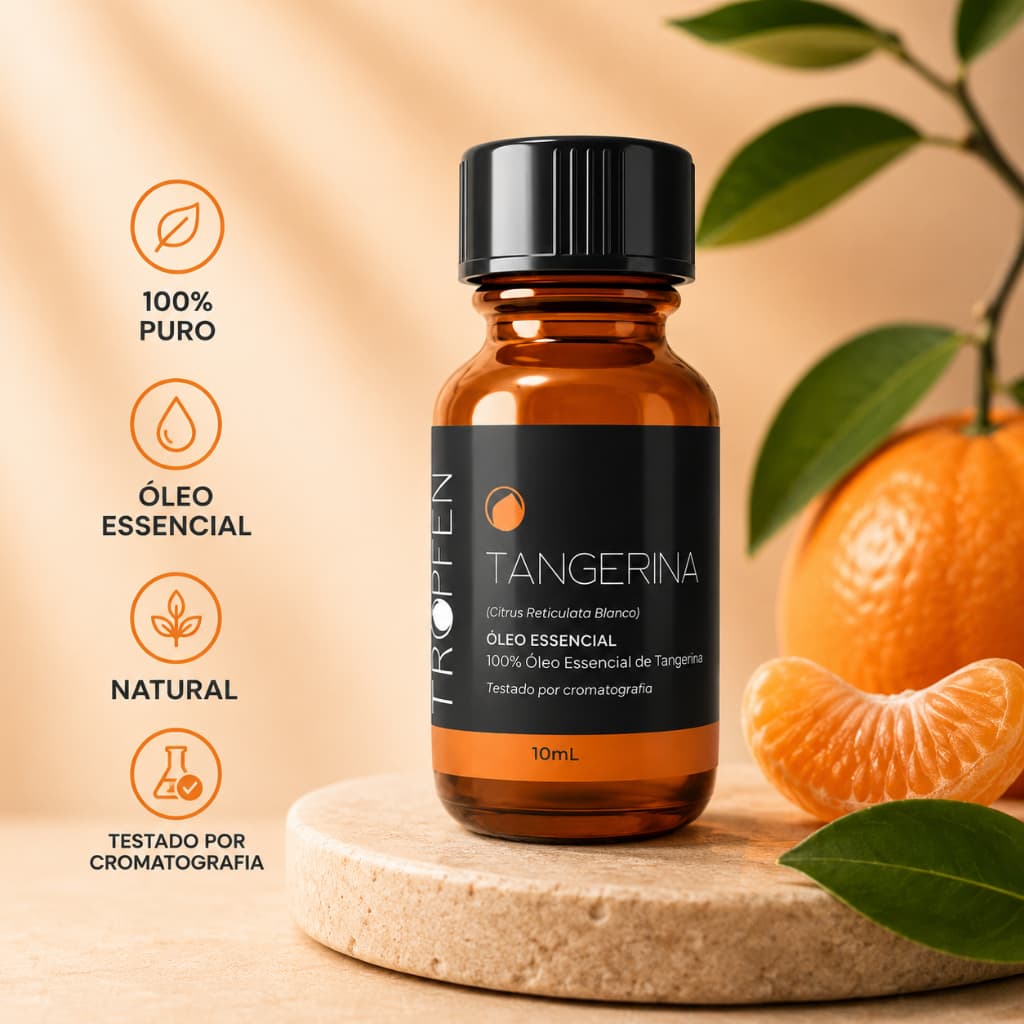 Óleo Essencial Tangerina 10ml Tropfen 100% Puro Natural Original Citrus Aromaterapia
