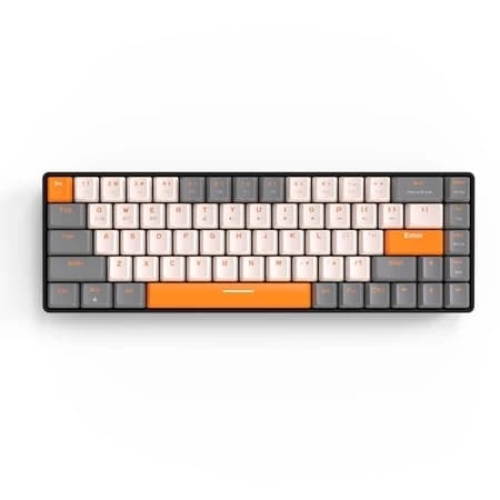 Teclado Mecânico K68 Para laptop | Modo Duplo 68 Teclas Bluetooth 5.0 + 2.4G Sem Fio ABS Double-Shot