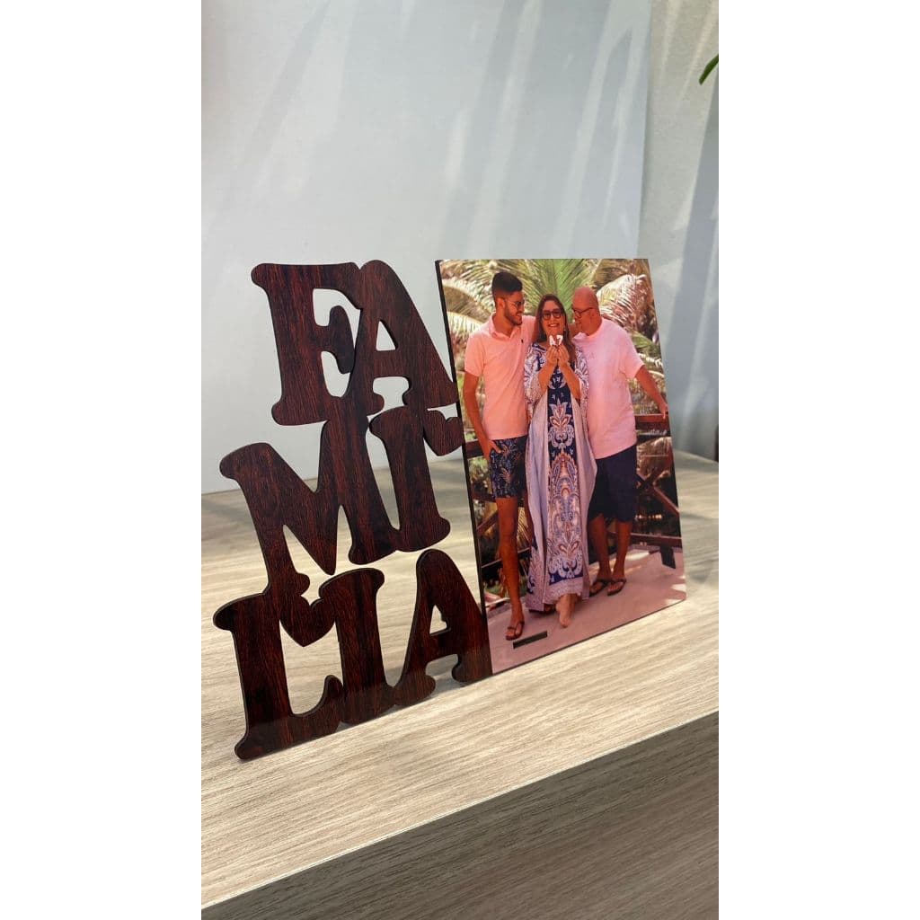 Porta Retrato Personalizado Família em MDF | Presente Criativo com Foto